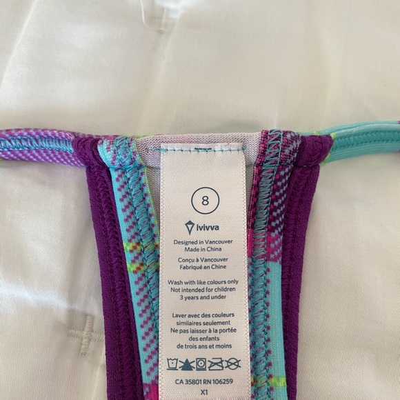 Purple layered Ivivva by Lululemon youth tank top - Picture 3 of 4